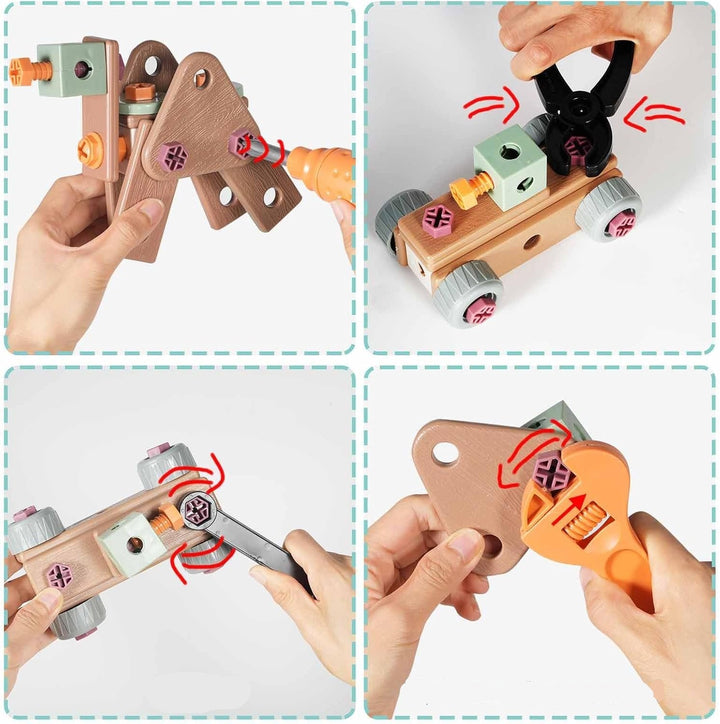 MINT Lernspielzeug Baukasten Spielset für Kinder, zum Bauen & Lernen. Entwickelt Feinmotorik und kreatives Denken.