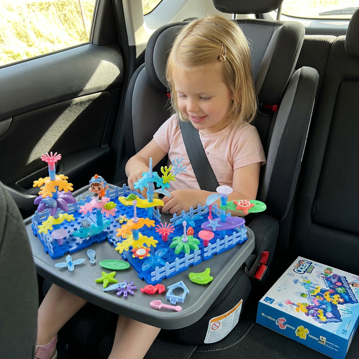 Pädagogisches Steckspiel zum Blumen bauen für Kinder. Verbessert Feinmotorik, Konzentration & kreatives Denken.