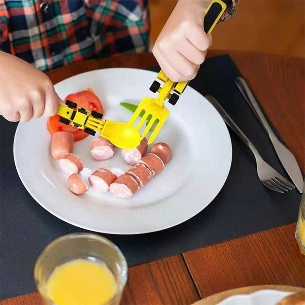 Sicheres und pflegeleichtes Bulldozer Geschirrset: BPA-frei und spülmaschinenfest. Perfekt für den Alltag.