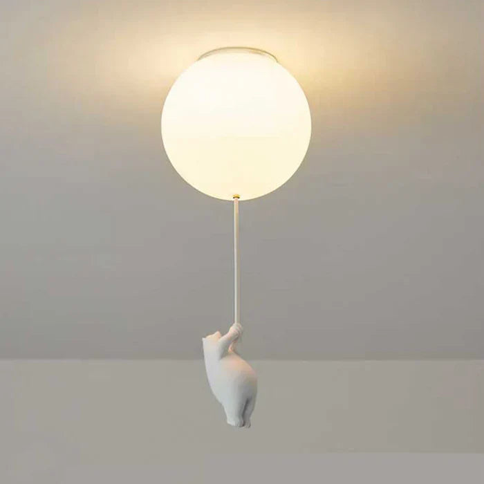 Magische Kinder Deckenlampe Bär Ballon, CloudBear Design mit sanftem LED-Licht.