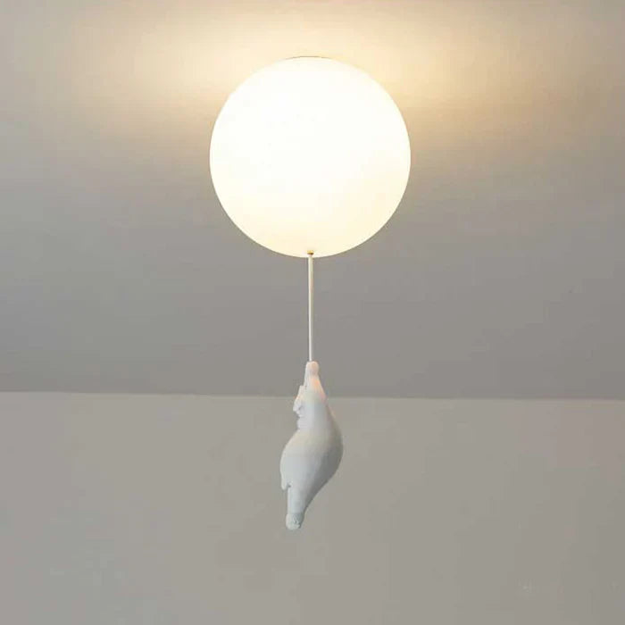 Exklusive Kinder Deckenlampe Bär Ballon, hochwertige LED-Beleuchtung für die Decke.