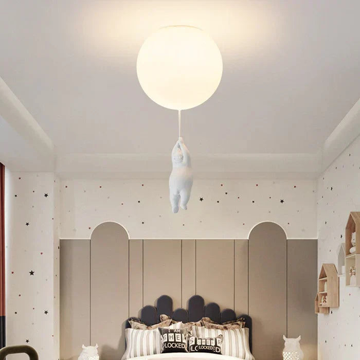 Lichtvolle Kinder Deckenlampe Bär Ballon, eine LED-Lösung für kleine Träumer.