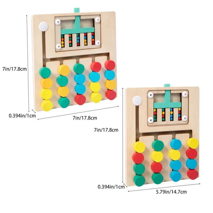 Perfektes Geschenk Kinder: Entwicklungsspielzeug DenkKlötze aus Holz für kreatives und gehirnförderndes Spielen.