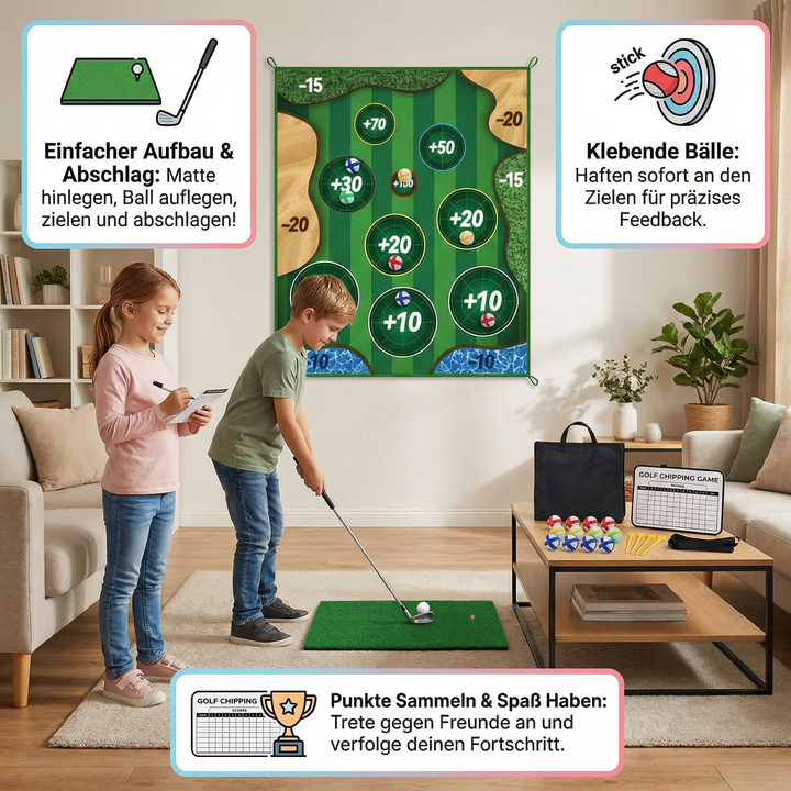 Lustiges Kinder Golfset für Indoor- & Outdoor-Training. Ideales Spielzeug zur Verbesserung von Koordination.