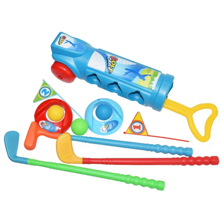 Lernspielzeug: Kinder Golfset zur Förderung von Motorik & Koordination; Spielzeug Golf für Zuhause & Garten.