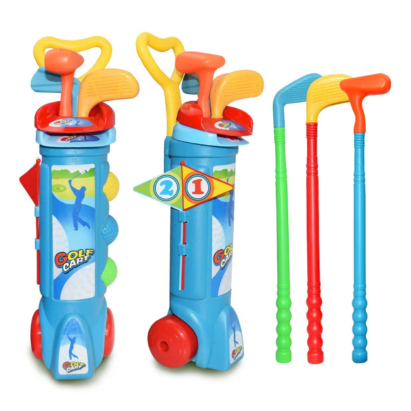 Aktives Kinder Golf Übungsset; Sportspielzeug für Spiel & Spaß, Koordination & Motorik im Freien & drinnen.