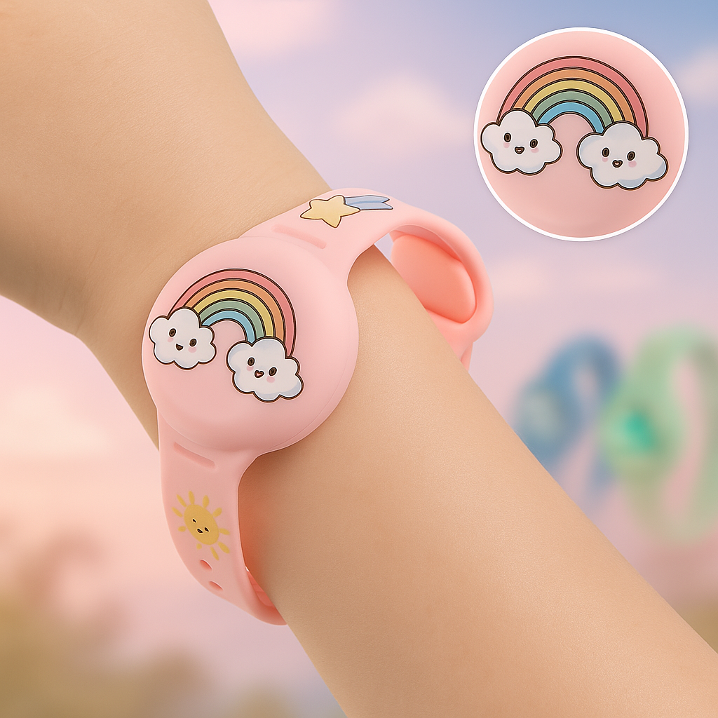 Robustes Silikonarmband für Kinder mit GPS Ortung. Langlebig und hautfreundlich für jeden Tag.