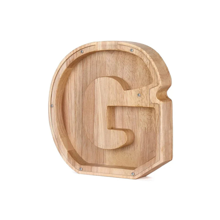 Einzigartige Holzbuchstabenbank, personalisierbar für das Kinderzimmer.