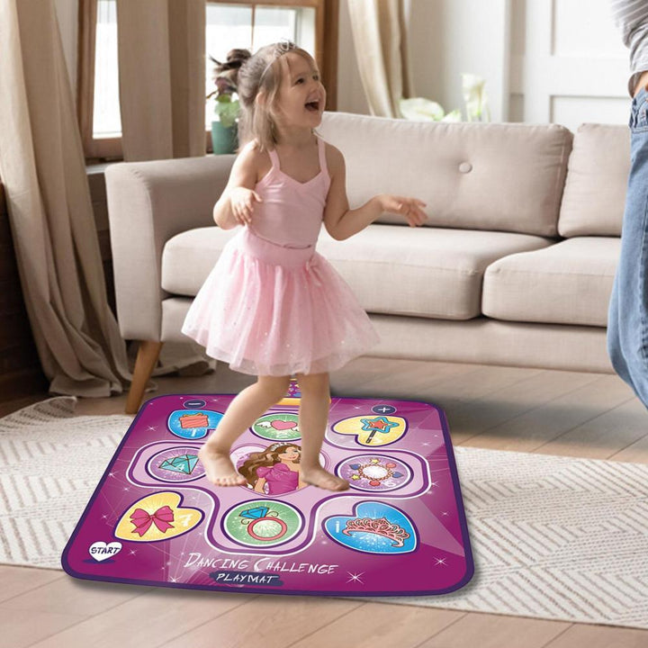 Perfektes Geschenk für Kinder: Interaktive LED Tanzmatte RhythmGlow für Lernspiel, Bewegung & Spaß drinnen/draußen.