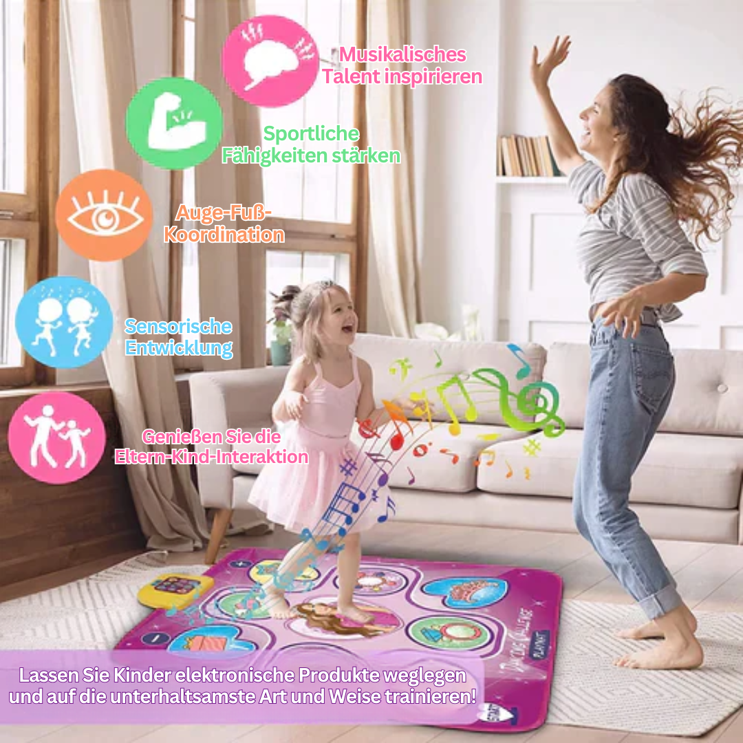 Spannendes Kinder LED Spielzeug: RhythmGlow Tanzmatte, interaktiv für Bewegung, Musik & Lernspaß bei Kindern.