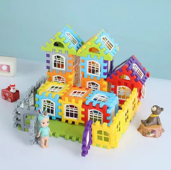 Kinder Klick Bausteine Set, bunt, zum Bauen & Fördern von Kreativität und Feinmotorik. Ideales Lernspielzeug.