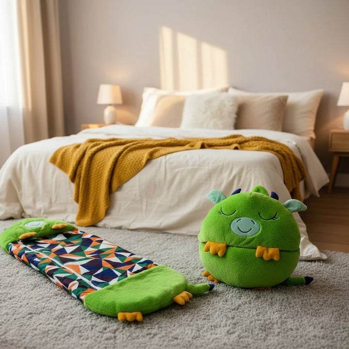 Spiel- & Schlafspaß: Tier-Kuscheltierschlafsack für Kinder. Ideal für Übernachtung, Reisen und gemütliche Stunden.