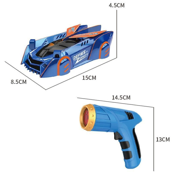 Actionreiches Laser-RC-Auto für Kinder. Erklimmt Wände & Decken per Lasersteuerung. Ultimativen Indoor-Fahrspaß.