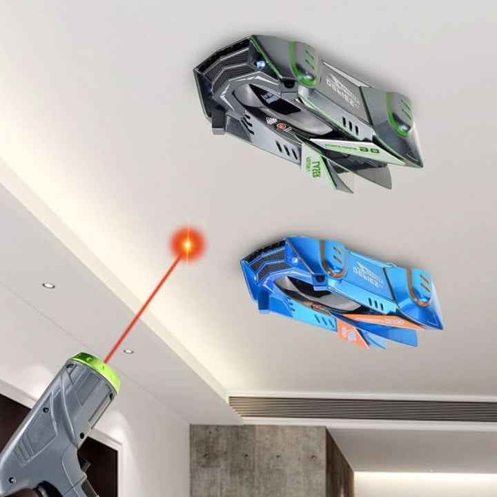 Interaktives Laser-RC-Auto für Kinder. Spielzeug, das Wände & Decken hochfährt. Ideales Geschenk.