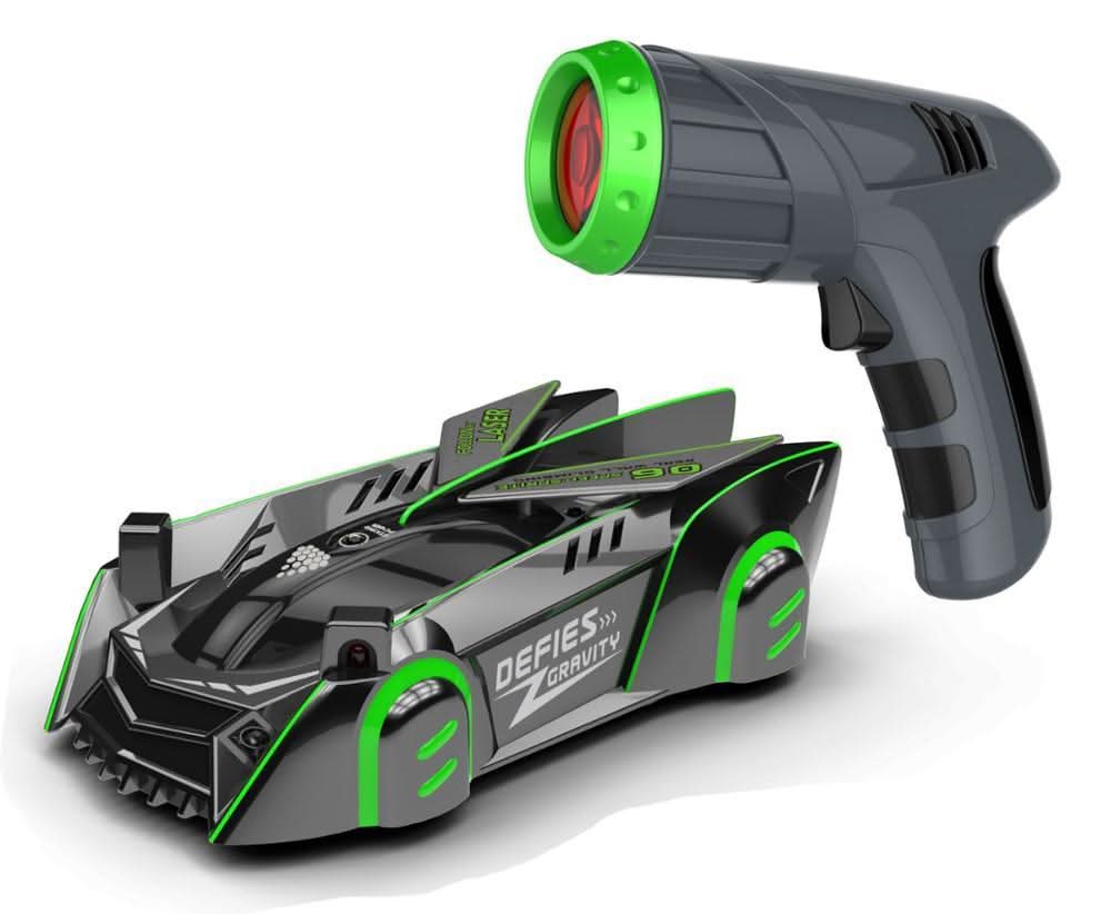 Wiederaufladbares Kinder Laser-RC-Auto. Fährt an Wand & Decke. Interaktives Spielzeug mit Lasersteuerung.