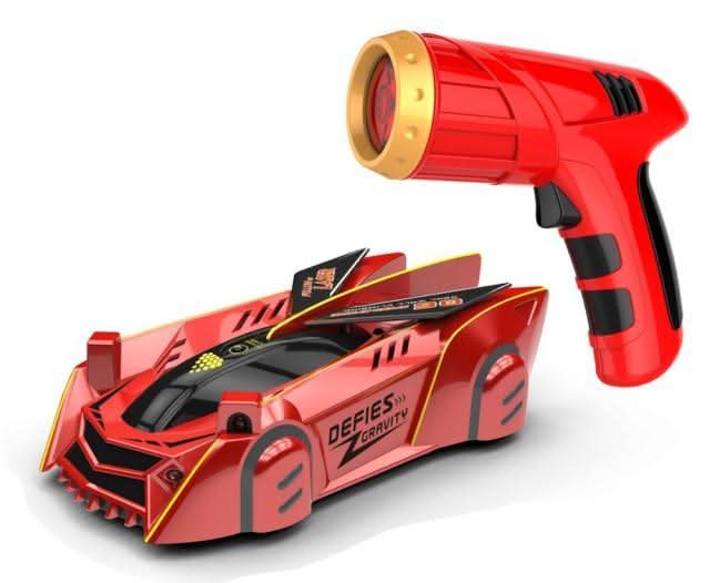 Robustes Decken- & Wand-RC-Auto für Kinder. Lasergesteuertes Plastikauto für spannende Stunts drinnen.