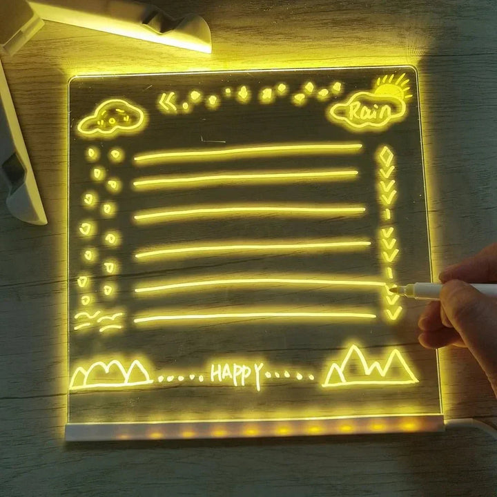 Pädagogische LED-Kreativtafel: Leuchtendes Zeichenbrett zur Förderung der Feinmotorik und Kreativität bei Kindern.
