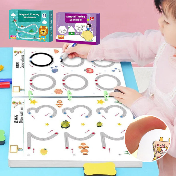 Kinder Lernbuch zum spielerischen Schreiben- und Lesenlernen für Vorschulkinder; fördert Feinmotorik & Konzentration.
