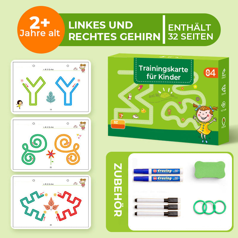 Lernbuch für Vorschule; enthält lustige Zeichenübungen und einfache Lesetexte für Kinder.