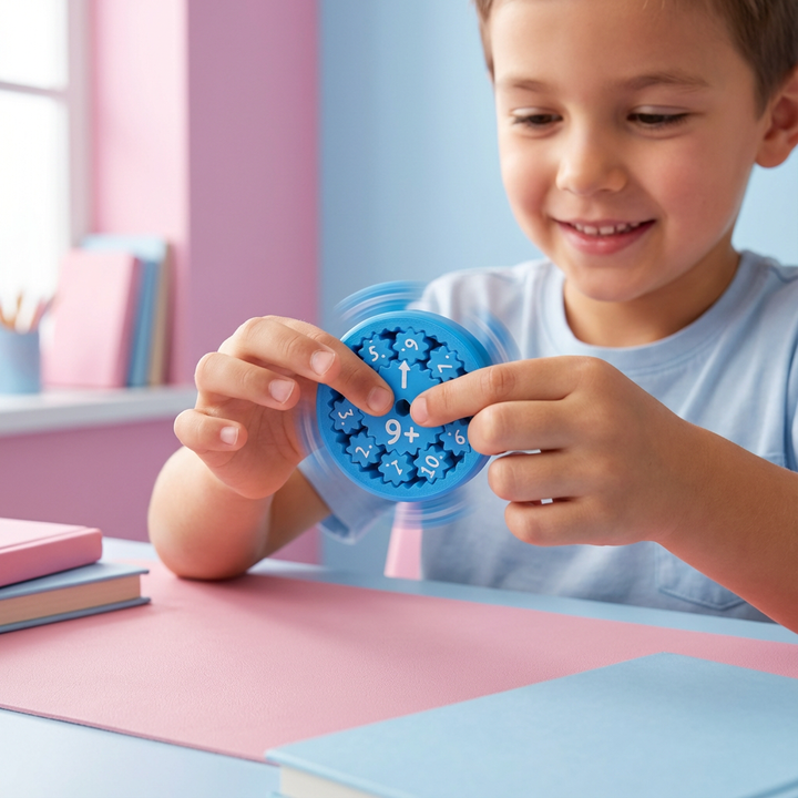 Kinder Mathematik Fidget Spinner Lernspiel für spielerisches Rechnen, ideal für Grundschulkinder.