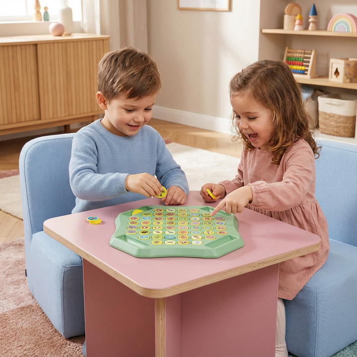 Kinder Memory Tiermünzen Spielbrett aus Holz für Familie und Kleinkinder. Fördert Gedächtnis & Konzentration.