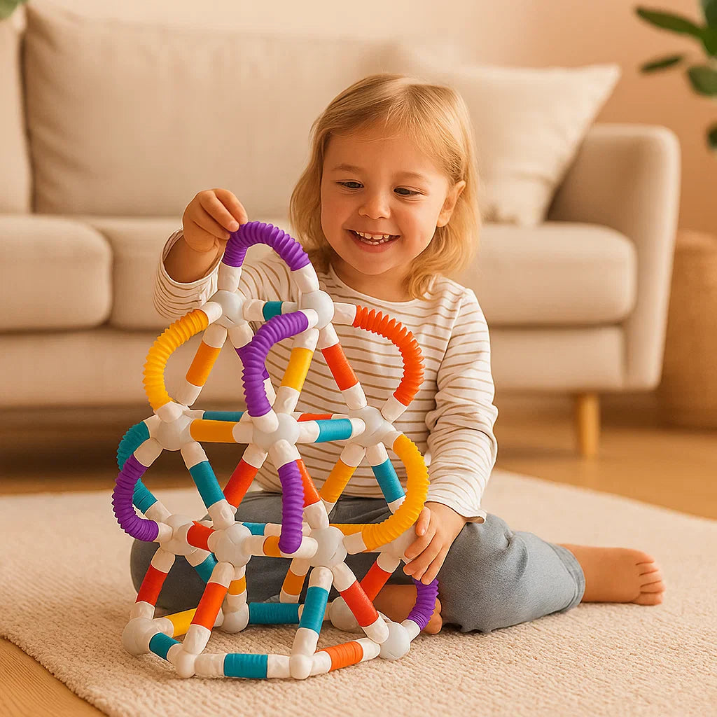 Pädagogische Magnetbausteine für Kinder. Fördern Kreativität, logisches Denken & Feinmotorik beim Bauen.