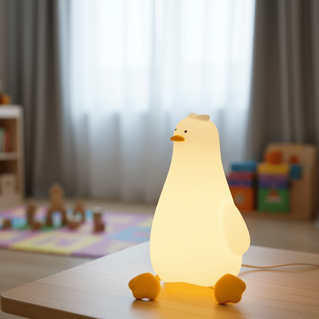 Kinder Nachtlicht Silikon, dimmbar, BPA-frei, beruhigt Babys & Kleinkinder für sicheres Einschlafen.