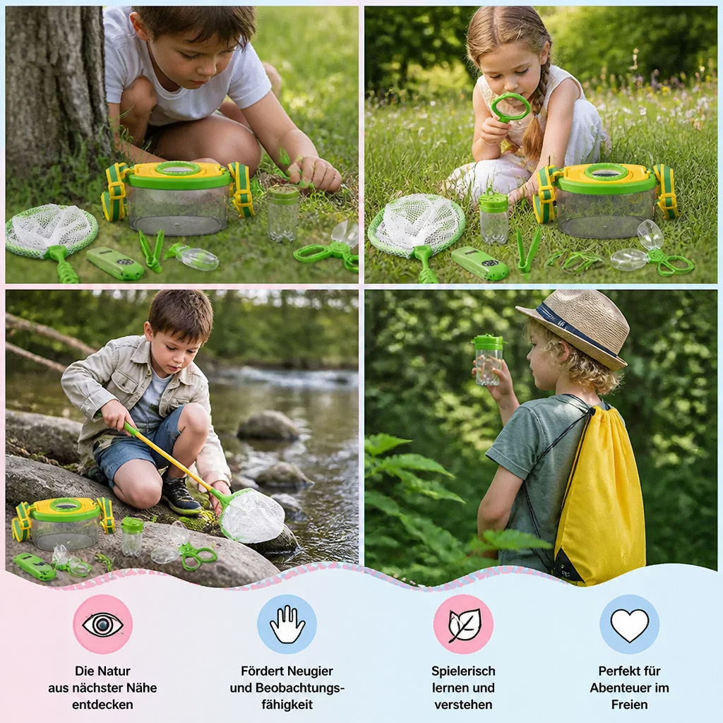 Pädagogisches Insekten Lernspielzeug für Kinder: Hochwertiges Outdoor Entdeckerset zur Naturkunde.
