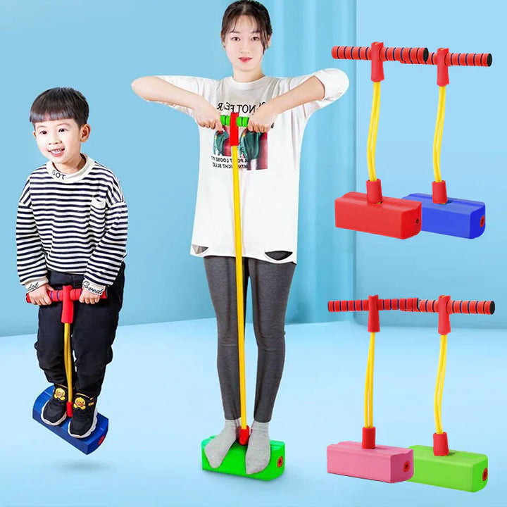 Kinder Pogostick JumpBuddy, robustes Hüpfspielzeug für aktive Bewegung und Koordinationstraining.