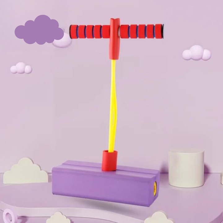 Ergonomischer Kinder Pogostick JumpBuddy mit rutschfesten Griffen, sicheres Hüpfspielzeug für drinnen & draussen.