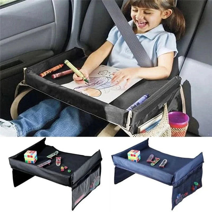 Vielseitiges Kinder Reise-Tablett für Kinderwagen, ideal für Snacks & Spiele unterwegs.