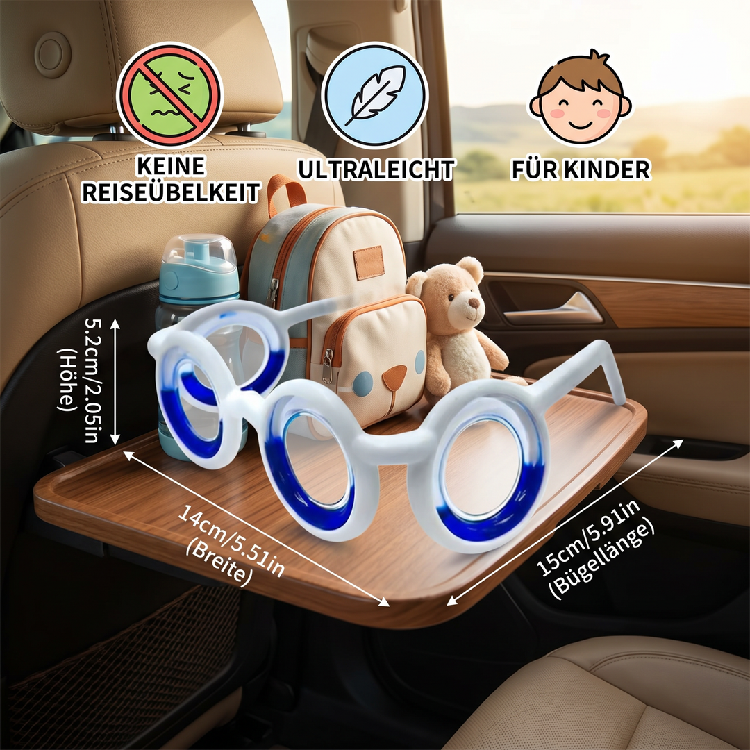 Kinderbrille für Reisekrankheit, hilft Kindern bei Übelkeit auf Reisen (Auto, Boot, Flug). Medikamentenfrei & sicher.