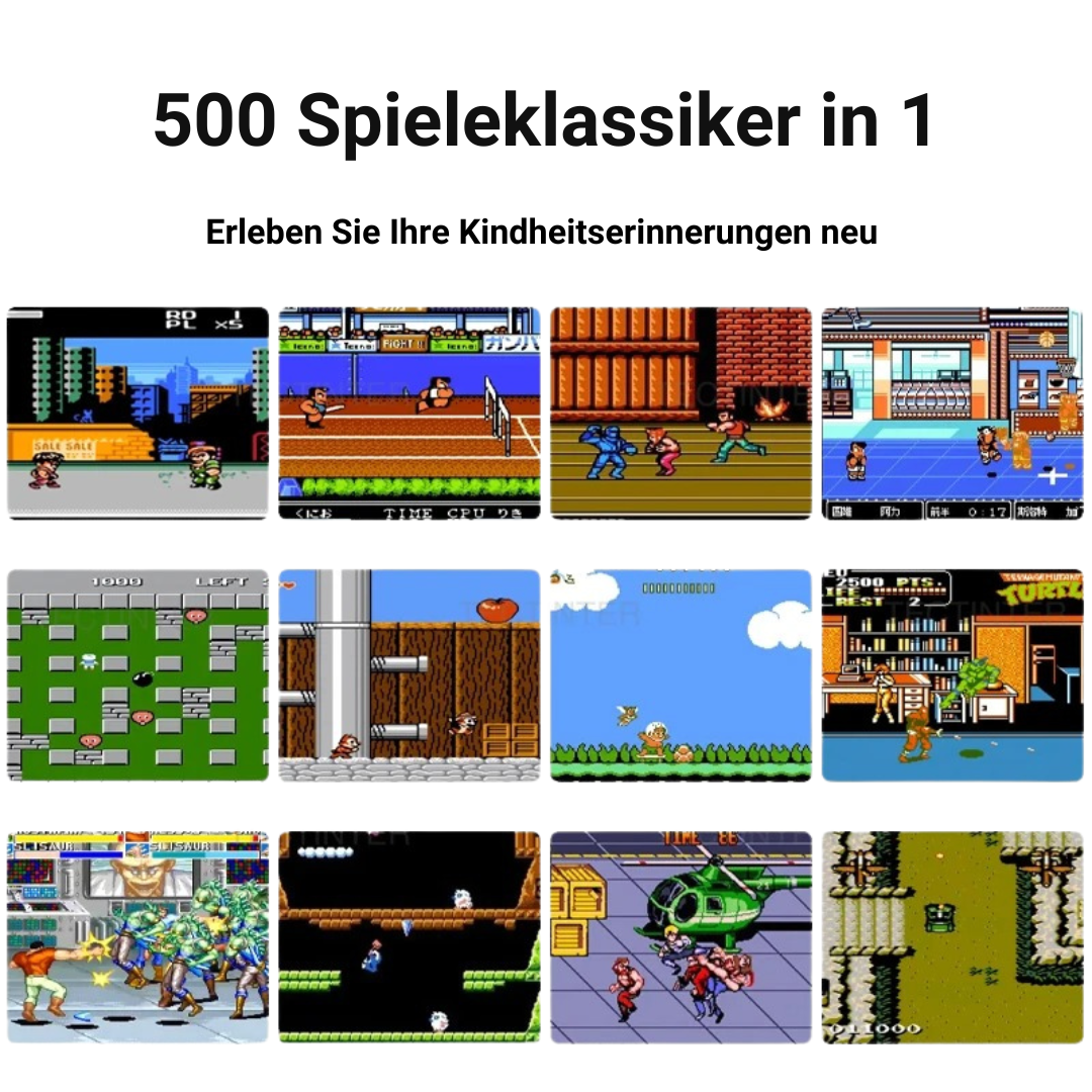 Klassische Handheld-Konsole für Kinder, Geschenkidee für kleine Gamer.