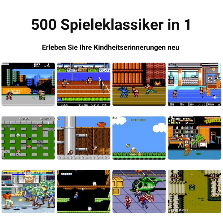 Klassische Handheld-Konsole für Kinder, Geschenkidee für kleine Gamer.