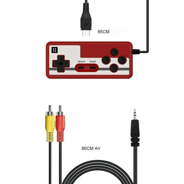 Handliche Retro Gaming Konsole für Kinder, mit vielen vorinstallierten Spielen.