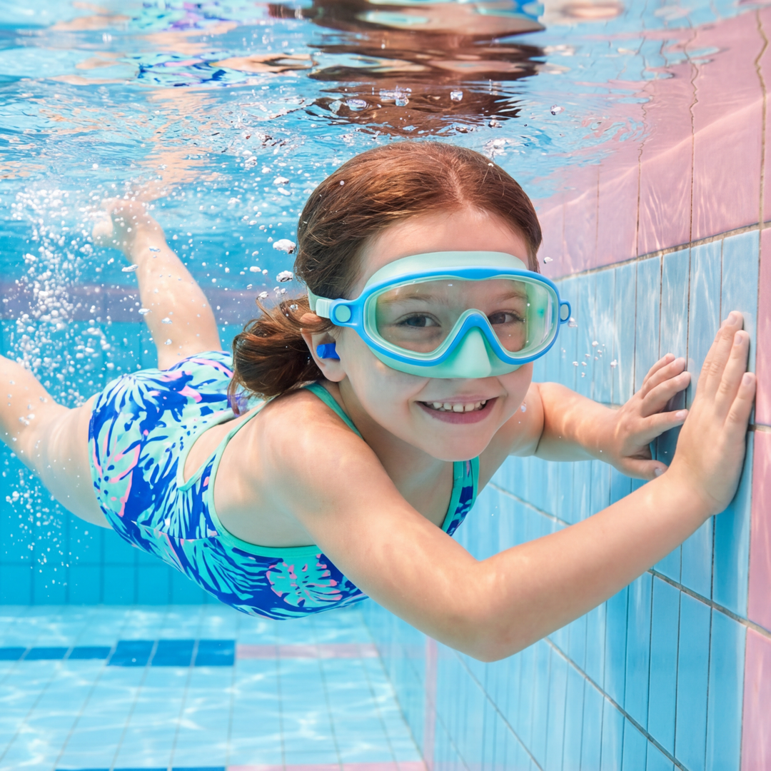 Kinder Schwimmbrille, beschlagfrei & komfortabel für Schwimmen und Badespaß im Pool oder am Strand.