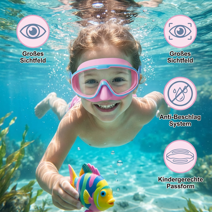 Unisex Kinder Schwimmbrille: Anti-Beschlag, UV-Schutz & Weitsicht für klaren Badespaß im Schwimmbad.