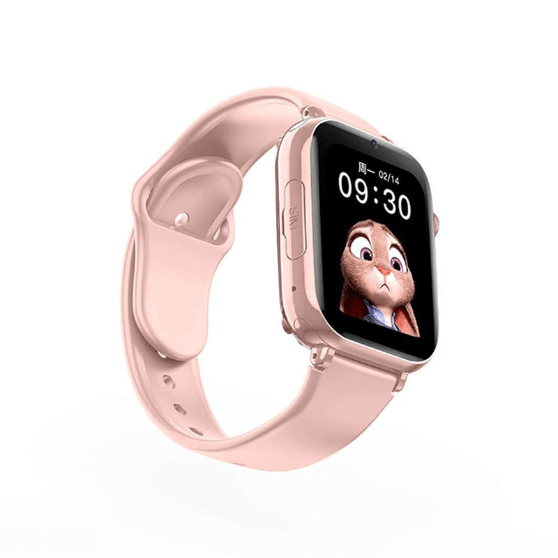 Moderne Kinder-Smartwatch mit 4G, GPS-Tracking, Videotelefonie und SOS-Taste für Sicherheit.