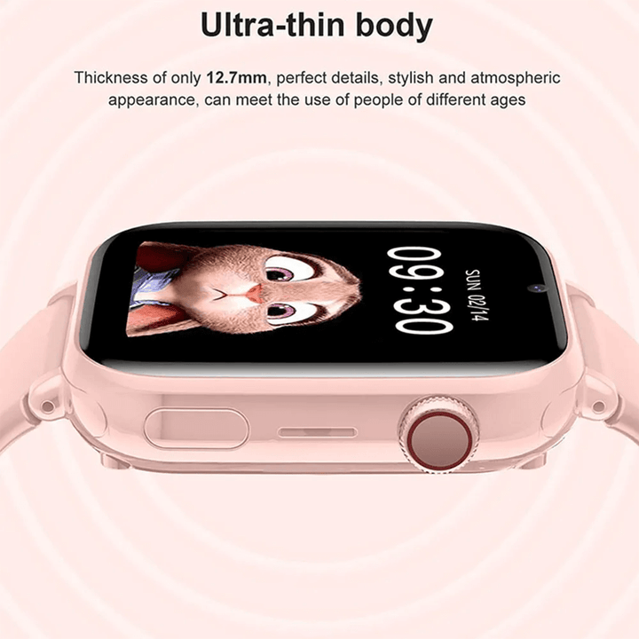 Detailansicht der robusten Kinder-Armbanduhr 4G, die Schutz & Kommunikation bietet.