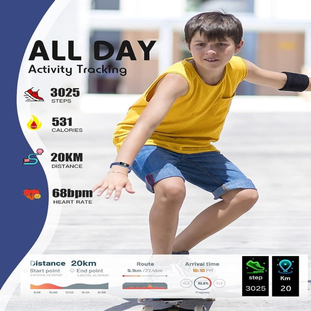 Kindersmartwatch mit präzisem GPS-Tracker für die Sicherheit Ihres Kindes, mit SOS-Funktion.