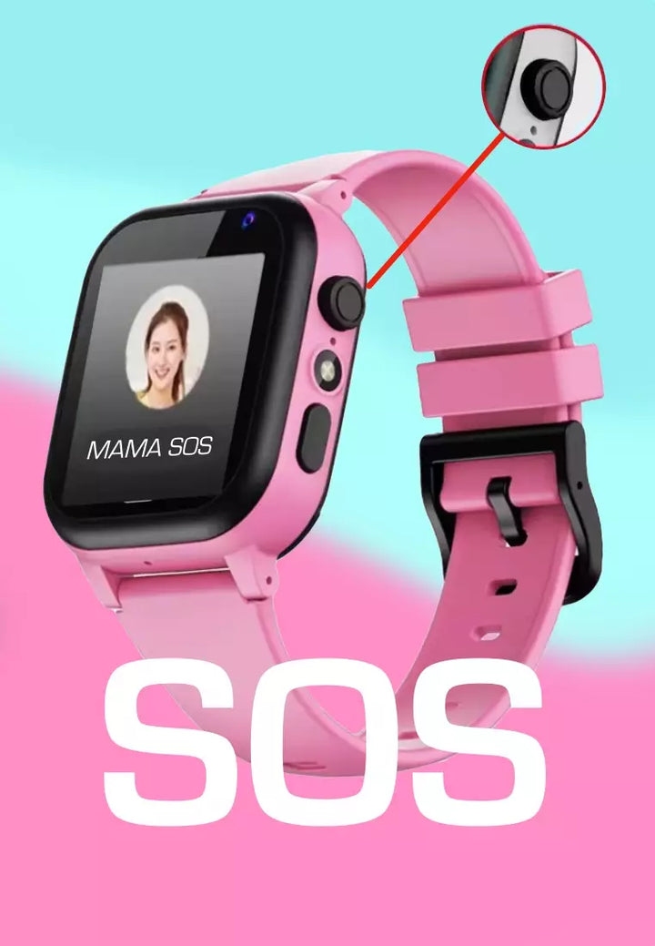 Kinder Smartwatch mit GPS-Tracking, Videoanruf & SOS-Funktion in Blau für Sicherheit & Kommunikation.