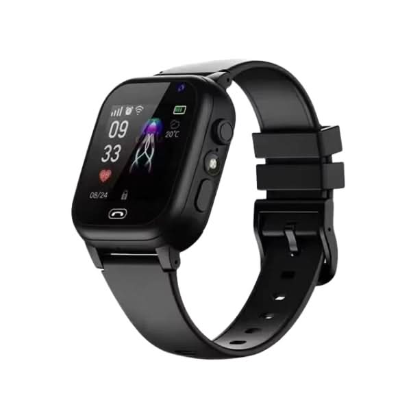 Kinder Smartwatch in Schwarz mit Videoanruf & SOS-Taste für einfache Kommunikation und Notrufe. Nano-SIM.