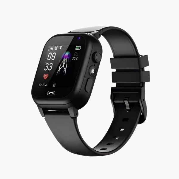 Sichere Kinder Smartwatch mit GPS-Tracking, Videoanruffunktion & SOS-Taste für Eltern & Kinder. Rosa Modell.
