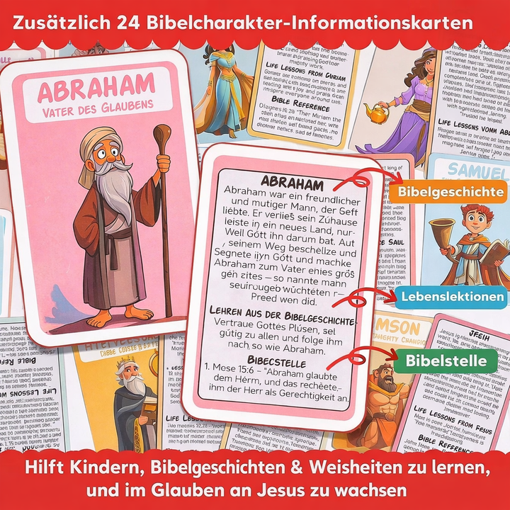 Familienzeit mit dem Bibel-Ratespiel: Eltern und Grundschulkinder lernen gemeinsam biblische Geschichten kennen.