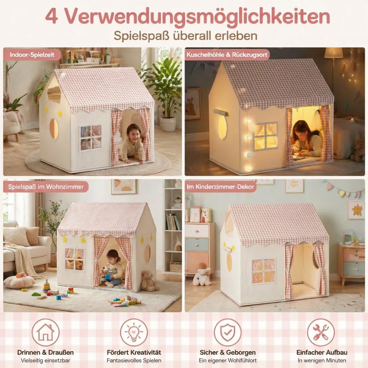 Kinder Spielzelt als Geschenk: Fördert Kreativität & Rollenspiel. Vielseitig für innen & außen.