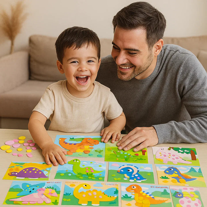 Kindgerechtes Sticker Set zum Basteln und Lernen. Beliebtes Spielzeug für kreative Stunden und Feinmotorik.