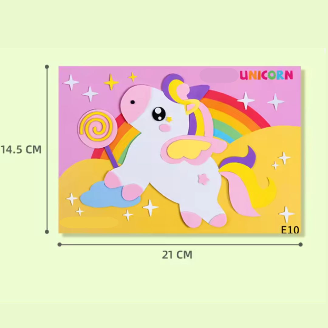 Vielfältiges Sticker Bastelset für Kinder: Fahrzeuge, Tiere, Prinzessinnen. Perfektes Lernspielzeug.