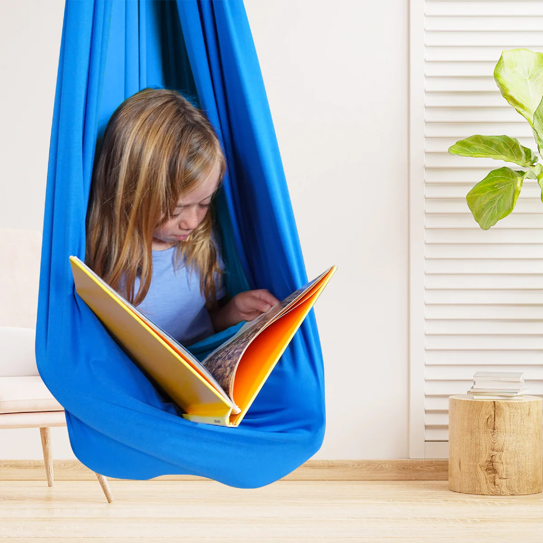 Kinder Therapie Hängematte aus Baumwolle für sensorische Integration & Entspannung bei ADHS/Autismus.