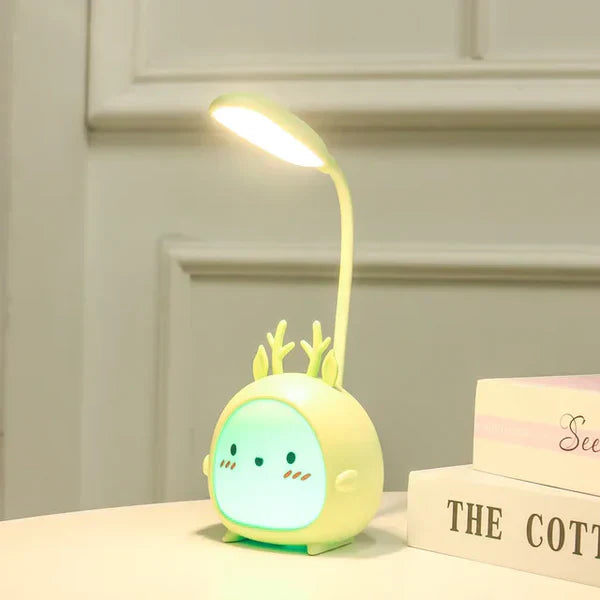 Niedliche Kinderzimmer-Tischlampe mit Tiermotiv, augenfreundliches LED-Licht für Schreibtisch & Nachttisch.