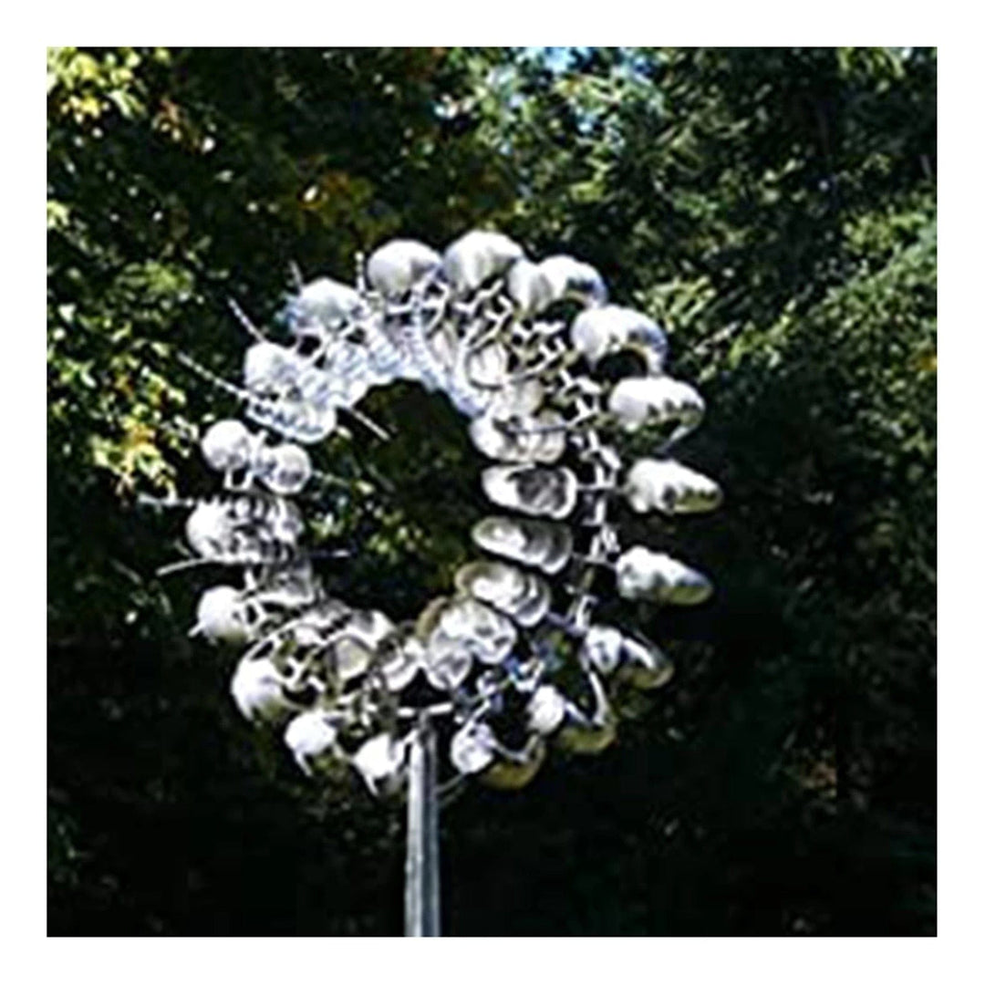 Faszinierende Garten-Windmühle aus Metall, kinetisches Windspiel, einzigartige Außenbereich-Dekoration.